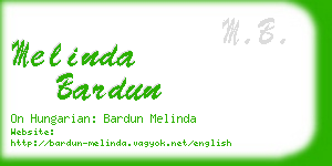 melinda bardun business card